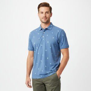 Johnnie-O Okie Performance Polo Lake Size XL Blue JMPO4680